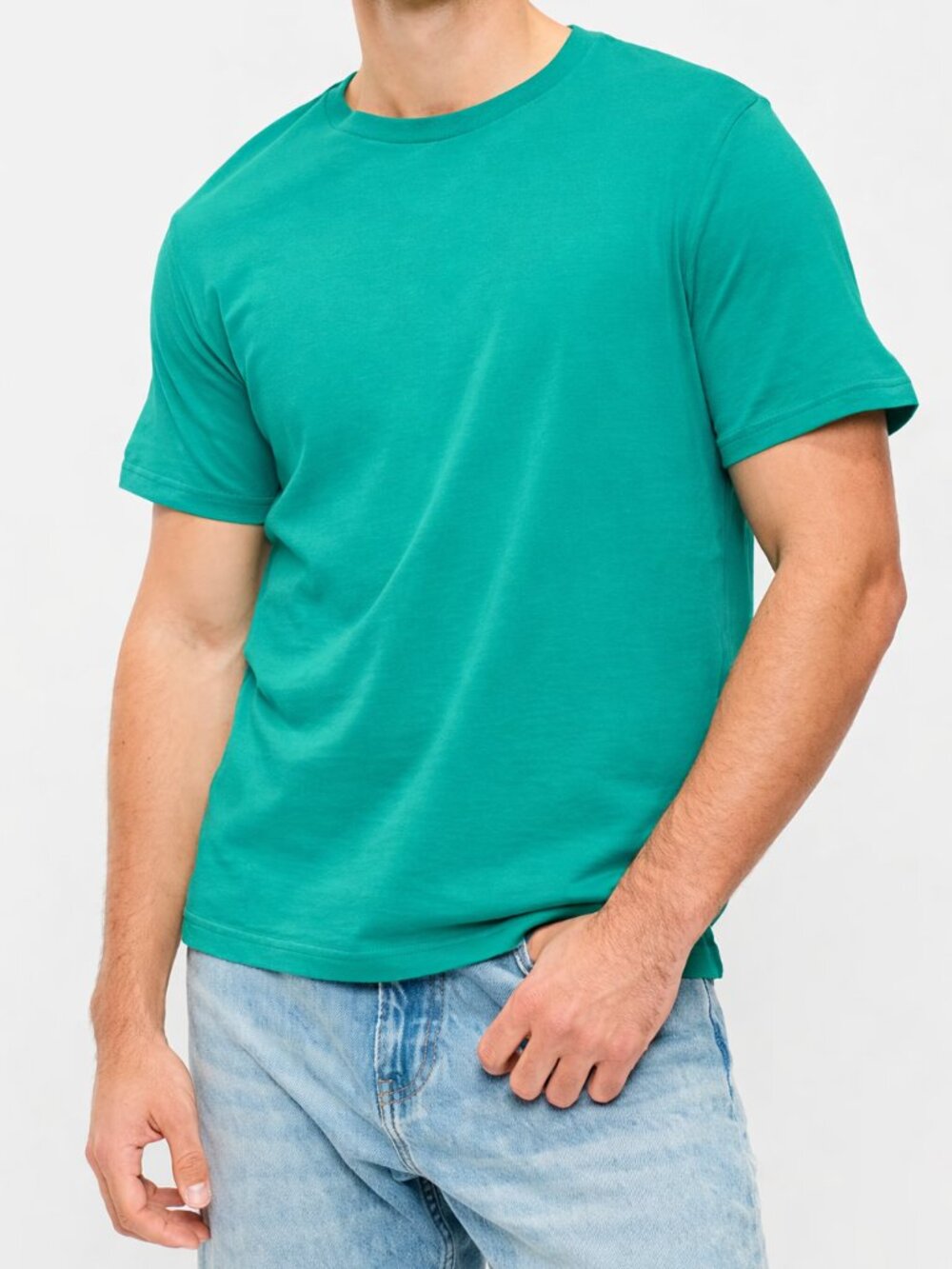 Old Navy Men's Vibrant Teal Crew Neck T-Shirt (M) Excellent Condition